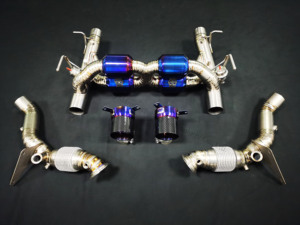 แข่งรถระบบท่อไทเทเนียมท่อไอเสียวาล์วสูญญากาศท่อไอเสีย catback สำหรับ F8 Ferrari - Product Image 4