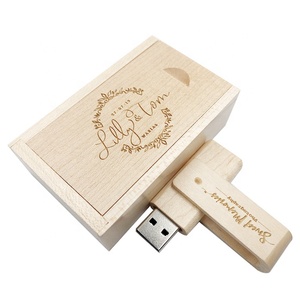yonanson旋转木材闪存盘USB 2.0/3.0记忆棒定制摄影工作室标志 - Product Image 3