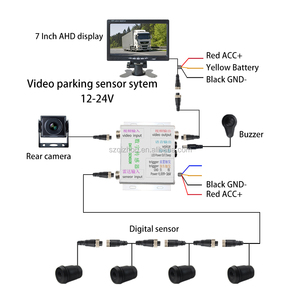 Camión AHD Revers Kit Monitor 7 pulgadas Sistema de seguridad de marcha atrás Vehículos Estacionamiento Cámara de visión trasera Sensor de punto ciego - Product Image 3