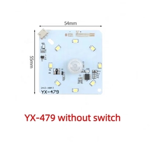 Sensor de movimiento PIR, placa de circuito de luz nocturna LED, módulo de Control de lámpara recargable de carga USB, componentes electrónicos de inducción