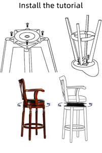 360 Degree <strong>Rotating</strong> Square Turntable Furniture Hinge Mechanism Rotary Table Ball Bearing Swivel Plate for Swivel Chair - Product Image 4