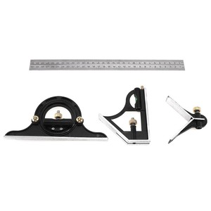 3 in 1 <strong>Square</strong> Angle Ruler Set Adjustable Multi Combination Right Angle Ruler 30CM Protractor 180 Degree Woodwork Measuring Tools - Product Image 2