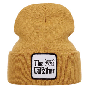 Autunno inverno Unisex 3D ricamo <span class=keywords><strong>Patch</strong></span> a maglia berretto aggressivo <span class=keywords><strong>Elvis</strong></span> fagiolo stile Hip-Hop cappello di lana acrilica per esterni - Product Image 2