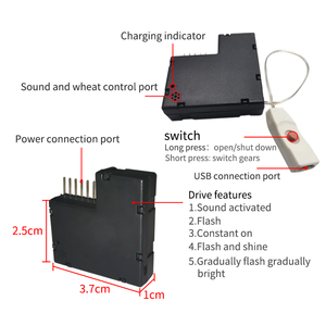 Drop การจัดส่งสินค้าหุ้น Led กระพริบหน้ากากเสียงควบคุม El กระพริบแสงขึ้นหน้ากาก - Product Image 4