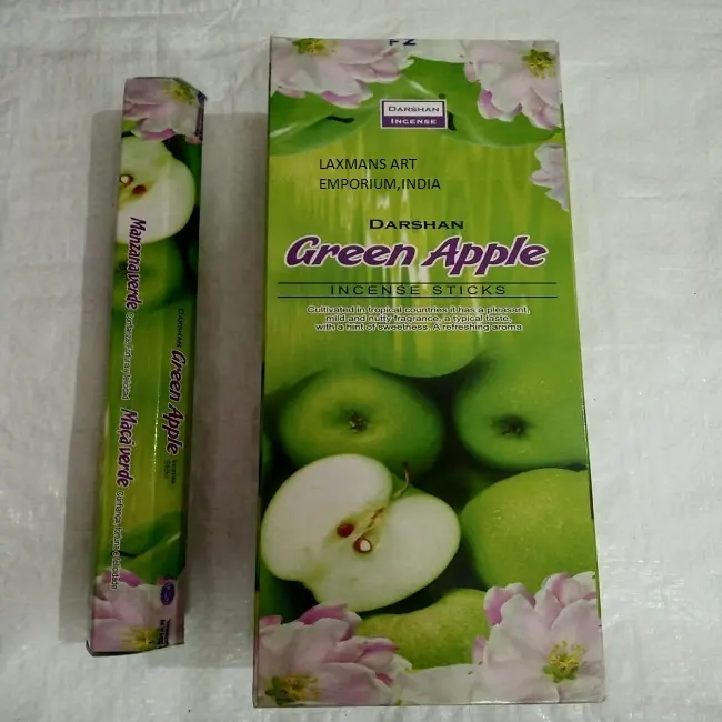 green apple incense sticks darshan