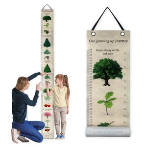 增长图帆布高度图标尺可拆卸挂壁尺家居装饰测量图 - Product Image 1