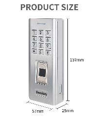 SF5 Standalone impermeabile IP66 custodia in metallo biometrico codice di accesso al controllo del tempo presenza porta sistema di controllo di accesso