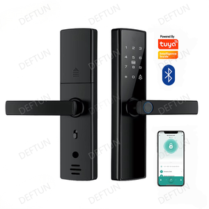 Di alta qualità Tuya Wifi Smart serratura della porta per appartamento a casa di impronte digitali maniglia della scheda App telecomando nuvola di controllo per il vetro