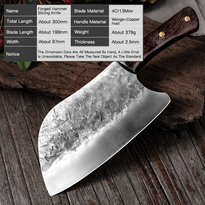 FINDKING Handmade Forged Chef Knife 4Cr13Mov Forged Chinese Cleaver Professional Kitchen Knives Meat Vegetables Slicing Knife