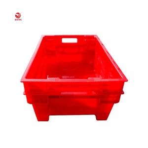 מוצק מתכנס וstackable פלסטיק דגי תיבה/מיכל/מקפיא מגש עבור עופות צמח