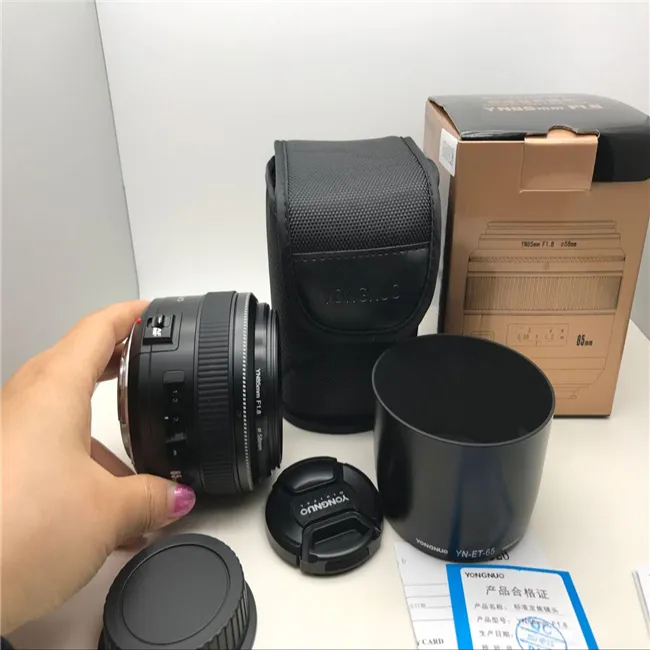Best YONGNUO YN85mm F1.8N Lens Standard Medium Telephoto Prime fixed focus lens YN 85MM For Nikon D3200/D3400/D5200/D750/D850