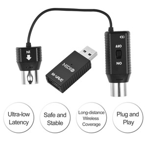 M-VAVE MS1ระบบส่งสัญญาณไร้สายขนาดเล็ก, อะแดปเตอร์ MIDI รองรับการใช้งานแบบปลั๊กแอนด์เพลย์สำหรับอุปกรณ์ - Product Image 3