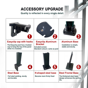 Easyclips Hoge Kwaliteit 60mm 3D Moderne Tuin Omheining Eenvoudig te Monteren Anti-Klim Net Draadgaas Paneel Duurzaam Huis - Product Image 4