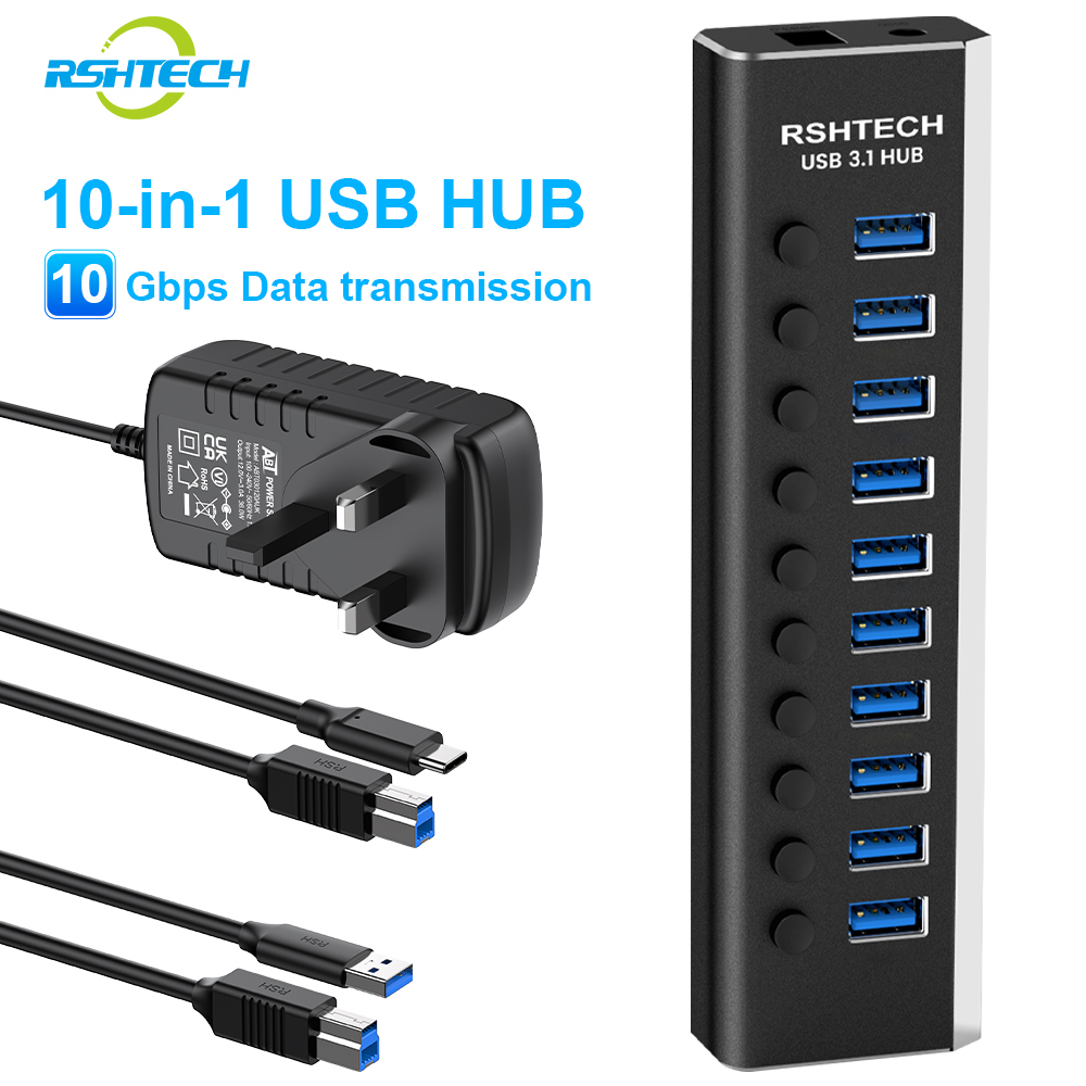Black RSH-A10S with UK Power Adapter