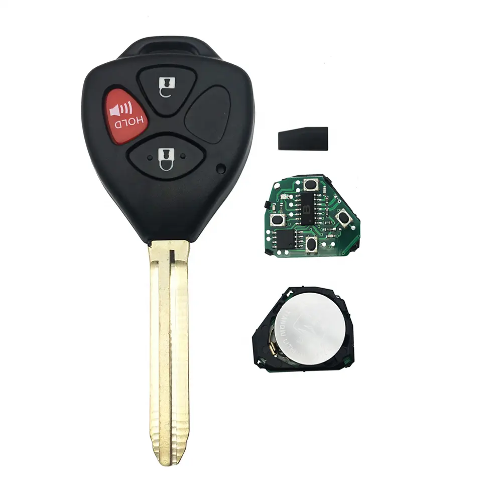 Mando a distancia para coche, llave de 3 botones, 314,4 MHz, 4d6, 7/G, Chip para Toyota Hilux 2005 - 2008 (CDM b42ta)