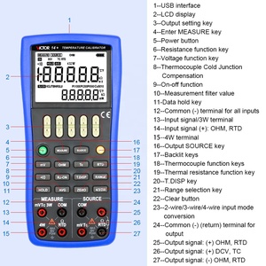 VICTOR 14+ Temperature Calibrator with Measure and Source <strong>Function</strong> 2-wire,3-wire,4-wire Connection or Ohm and RTD Measurement - Product Image 4