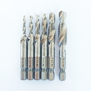 HSS 6pcs组合钻头螺纹丝锥套装，带1/4英寸六角柄公制UNF BS盒套件包 - Product Image 5