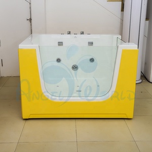 Elegante vasca da bagno in acrilico bianco con funzione massaggio e accessorio di scarico Multi-Utility Stand Alone vasche da bagno e vasche idromassaggio - Product Image 5