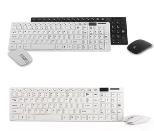 Miniteclado y ratón inalámbrico Delgado, Conjunto Combinado portátil para Notebook, portátil, Mac, PC de escritorio - Product Image 1