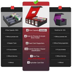 MTG güverte kutusu için 3200 + taşınabilir kılıf kart saklama kutusu 30 MTG/TCG/Magic için renkli bölücüler komutanı ticaret kartı kılıfları - Product Image 2
