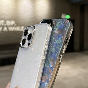 MAXUNカスタムラグジュアリーIMDグリッターカラフルシェルテクスチャパターンメッキレンズフレームTPUPC電話カバーiPhone用ユニークケース - Product Image 3