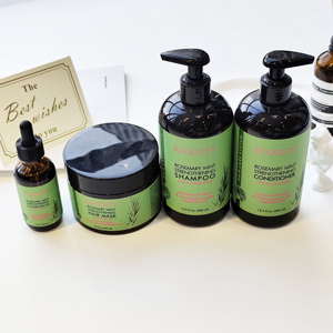 KOGEEYY Natural Organic Anti Hair Loss Rosemary Mint Hair Care Set Champú y acondicionador - Product Image 1