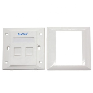 Blank 86 Type <strong>Face</strong> Plate Network Ethernet Dual 1 2 3 4 Port <strong>Lan</strong> RJ45 Wall Mounted Wall Plate