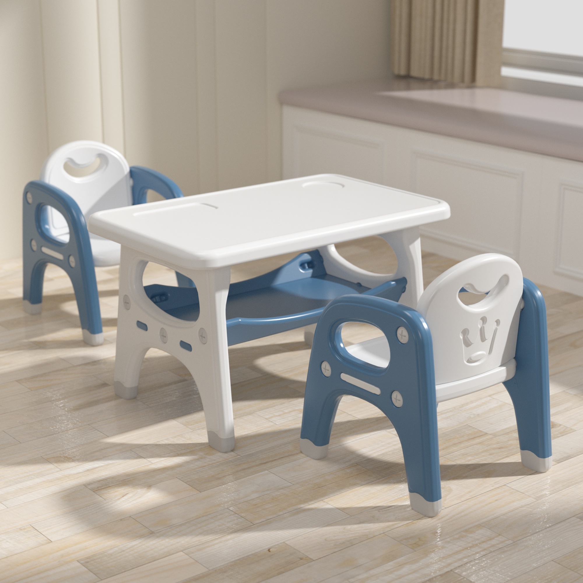 Azul-2 Silla+Mesa