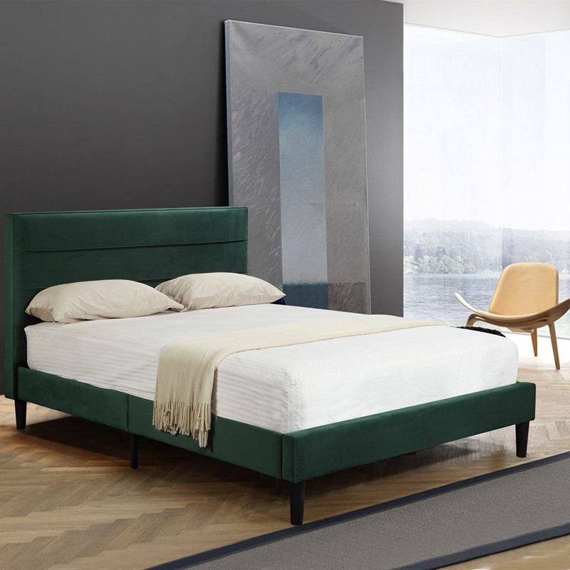 Luxury modern furniture double queen upholstered bed with drawers an queen size support mail order packaging