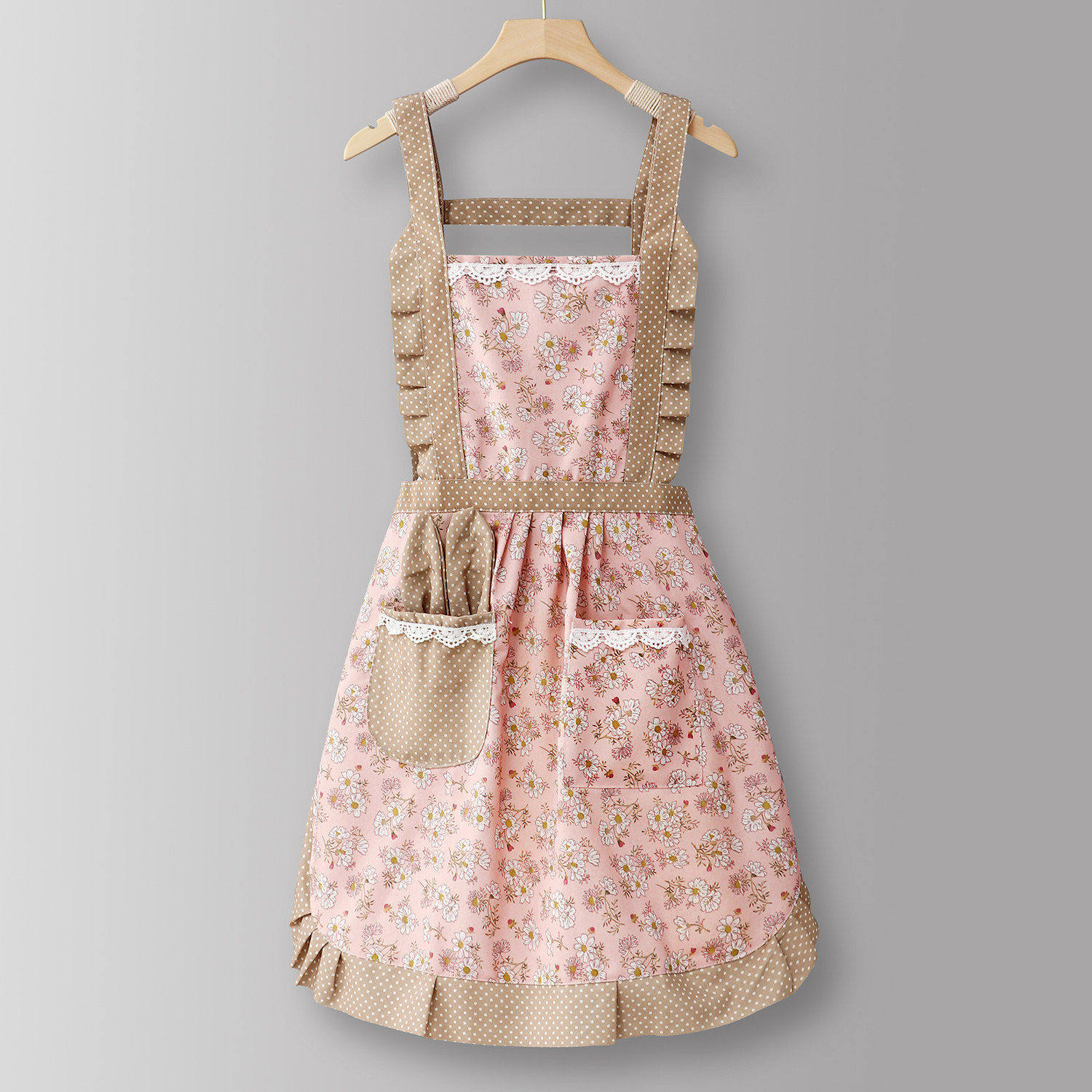 Orejas de conejo estilo Princesa Rosa, algodón con diseño floral de crisantemo.