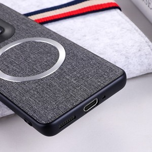 ฝาครอบแม่เหล็ก PU ลายผ้าหรูหราสำหรับ Motorola EDGE 50 ultra/40 50 NEO pro/ 50 FUSION EDGE + เคสชาร์จแบบไร้สาย - Product Image 4