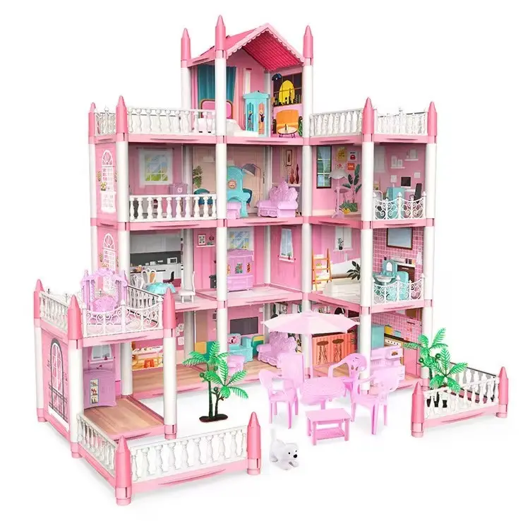 Maison de poupée Maison de poupée de rêve pour filles Pretend Play DIY Dollhouse Kit