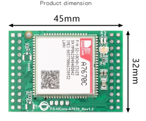 SIMCOM A7670C 4G modulo di comunicazione A7680C CAT1 piccolo volume di commutazione SIM800C core nuovo originale - Product Image 2