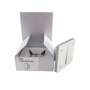 <strong>T18</strong> 100-240V 0-10V RF Touch Key Glass Panel Dimmer 1 Channel Smart Dimmer Switch