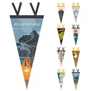 Personalizado Cor Sentiu Pennant Banner <span class=keywords><strong>Bunting</strong></span> <span class=keywords><strong>String</strong></span> Triângulo Bandeiras Em Massa para Decorações Do Festival De Festa De Aniversário