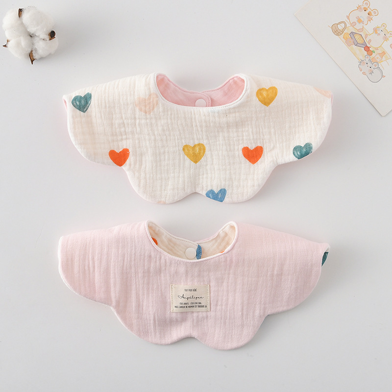 Double-sided petal wai white peach heart pale powder