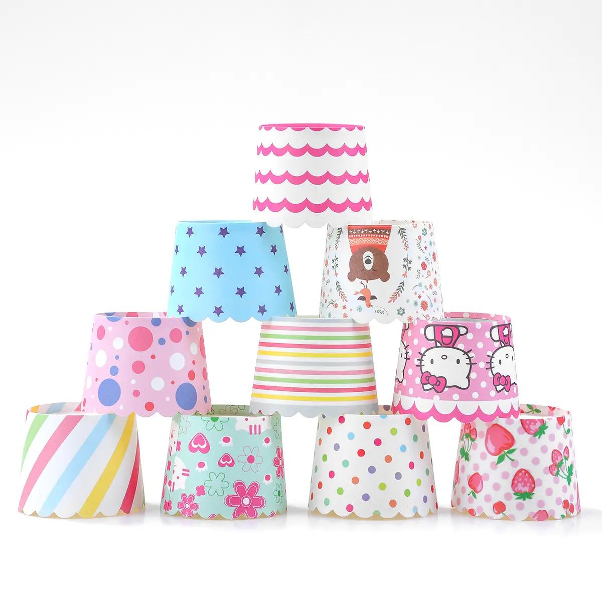 Paquete de 50 Uds. De envoltorios desechables, taza grande para hornear pasteles de papel, estuches para magdalenas, decoración de fiesta de cumpleaños