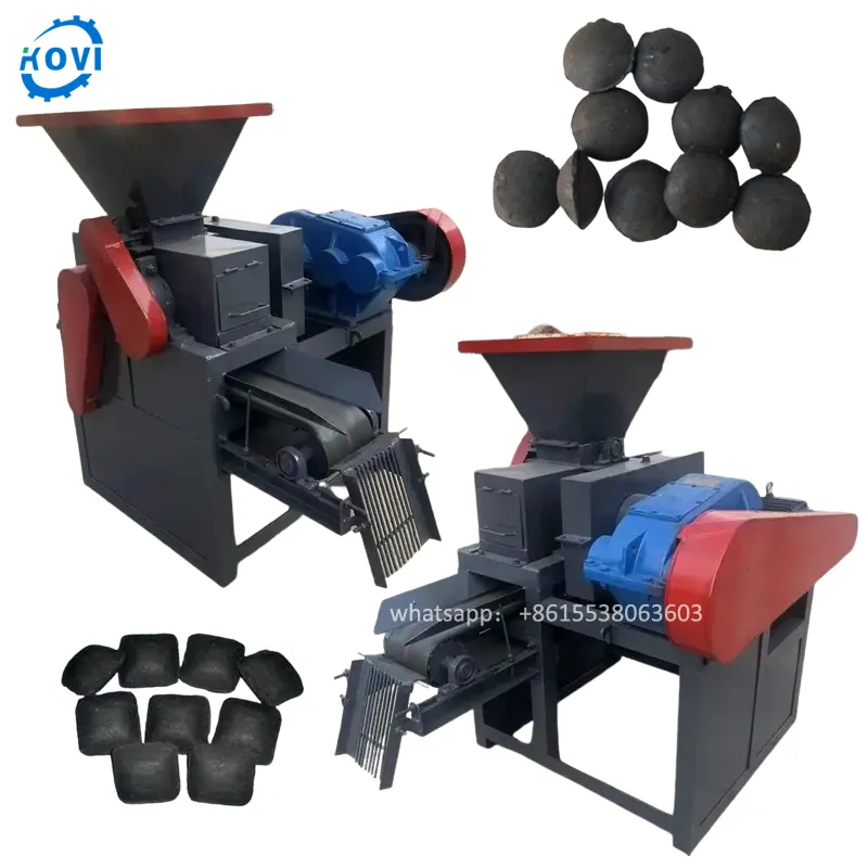 BBQ charcoal briquette making machine coal ball roll press coke powder briquette extruder briquetting machine price philippines