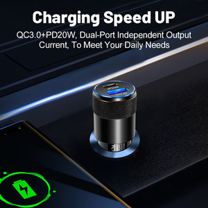 Yüksek kaliteli çift bağlantı hızlı şarj 38W PD QC3.0 USB araba şarjı ile 5V/3A çıkış elektrik tipi - Product Image 4