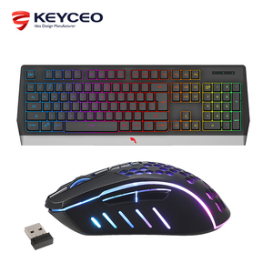 Combo de teclado y ratón inalámbricos, 2,4G, RGB, con agujeros, ergonómico, derecho, para videojuegos, oem keyceo - Product Image 6