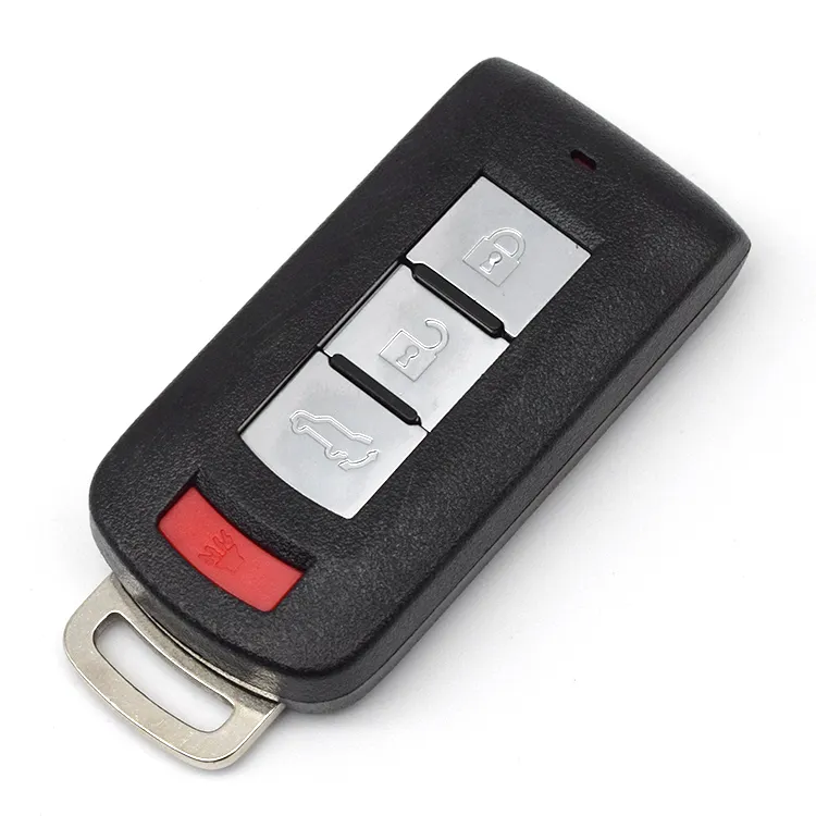 Capa de chave inteligente para carro, caixa com chave de emergência M-itsubishi 3 + 1 botão com logotipo MIT11R