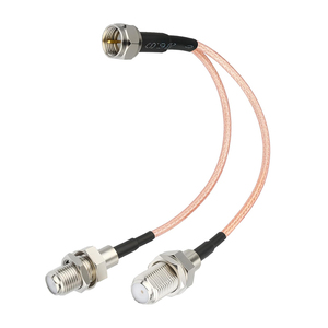 F-loại RG6 Splitter Coax Cable f Nam để f kép nữ rg316 cáp đồng trục 3 cách Internet và TV Antenna 75Ohm Splitter Combiner - Product Image 1