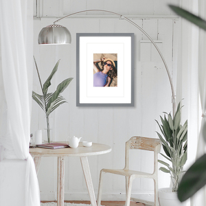 11x14 Picture <strong>Frame</strong> 8x10 with Mat or 11x14 Without Mat Minimalist Style Photo <strong>Frame</strong> with Grey for Wall Mounting Display - Product Image 4
