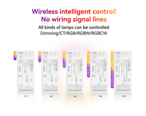 LTECH мини RF 2,4 г светодиодный контроллер с подсветкой и регулировкой света/CT/RGBCW светодиодный беспроводной контроллер с 12-48 В - Product Image 4