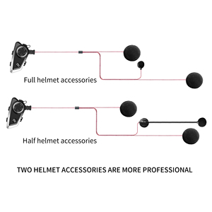 Auriculares para casco de motocicleta de 2 vías con intercomunicador, altavoz de 40mm, chat para jinetes, sistema de comunicación inalámbrico para cascos de motocicleta - Product Image 6