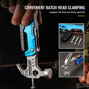 Bochen 18 en 1 pince multifonction marteau multitool avec pochette en Nylon poignée en aluminium de taille compacte outils de survie de Camping - Product Image 6