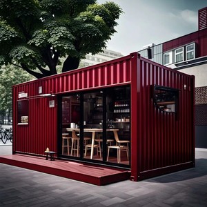 莉莉亚10英尺迷你弹出式商店2层集装箱咖啡吧快餐店方便廉价的办公楼小房子