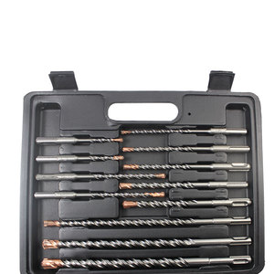 17 Pcs Cross Carbide Tip SDS Plus Electric Hammer <strong>Chisel</strong> Drill <strong>Bit</strong> <strong>Set</strong> for Concrete Masonry Marble Granite