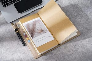 批发A6迷你规划师可定制织物封面皮革日记本和笔记本，带填充纸促销笔记本 - Product Image 5