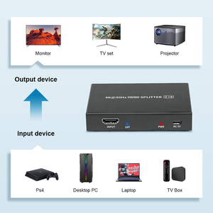 Divisor de carcasa de Metal HT104 B2, HDMI, 4 vías, Ultra HD 1x4, 1 entrada, 4 salidas, 4K x 2K, HDMI, divisor de vídeo